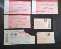 Bilhetes de futebol antigos Benfica