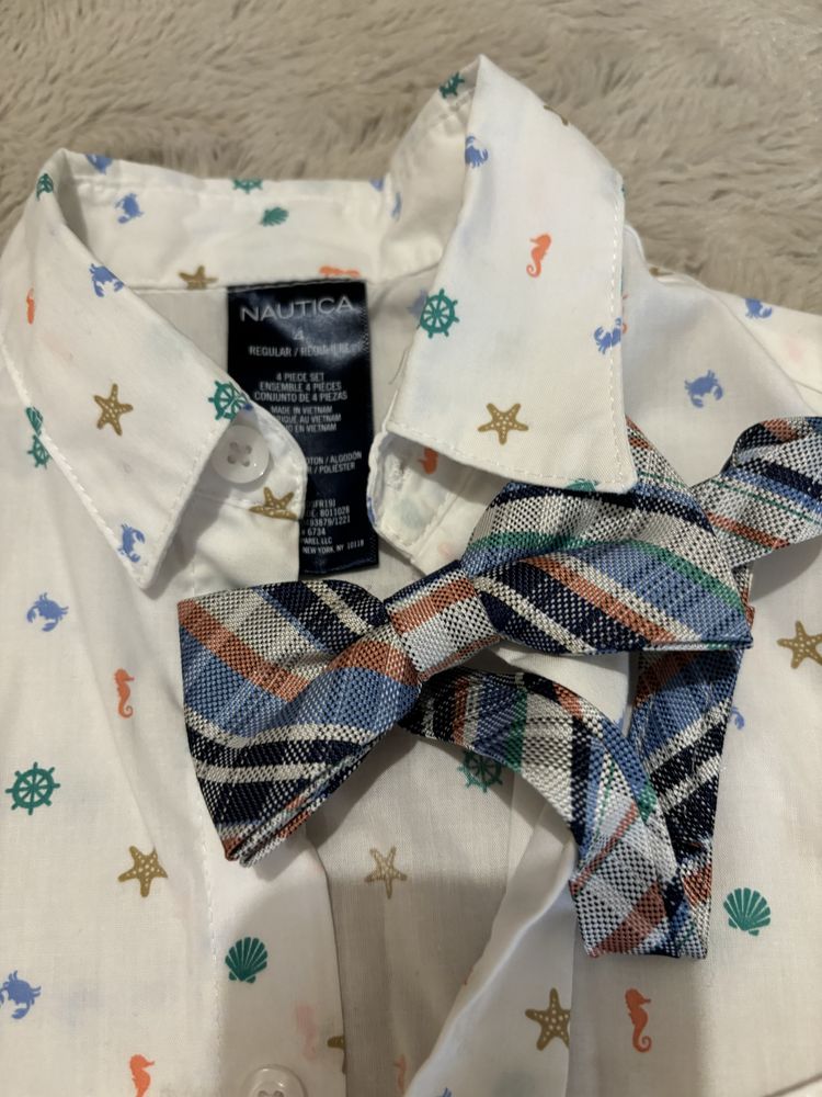 Nautica  костюм бомбер брюки рубашка бабочка 4 года