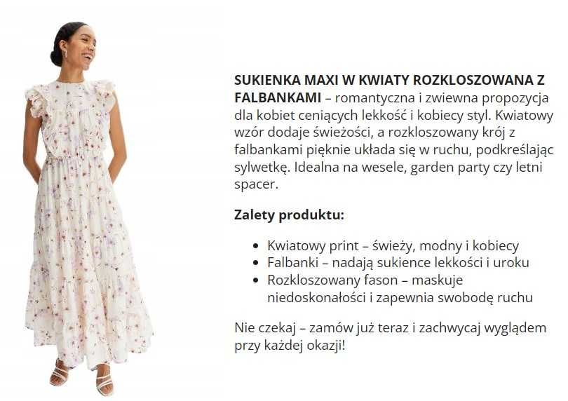 NOWA bawełniana zjawiskowa zwiewna sukienka ślub wesele XXL