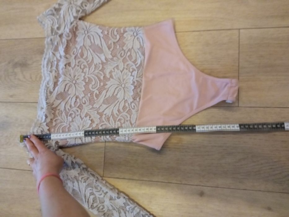 Body bluzka damska elegancka rozmiar 36 S 38 M koronka wesele urodziny