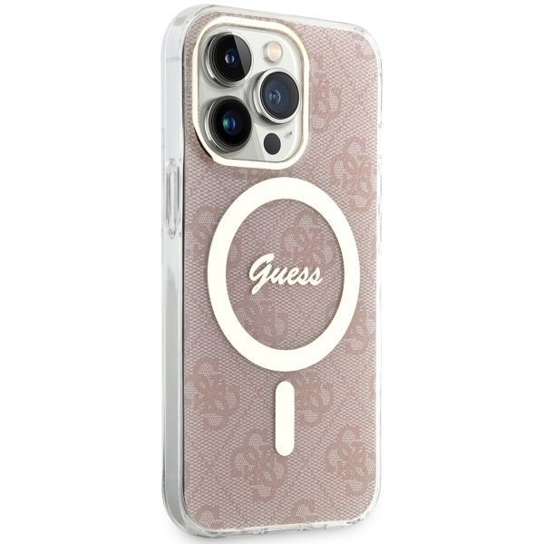 Etui Guess 4G MagSafe do iPhone 13 Pro / 13 6.1", Różowy/Pink