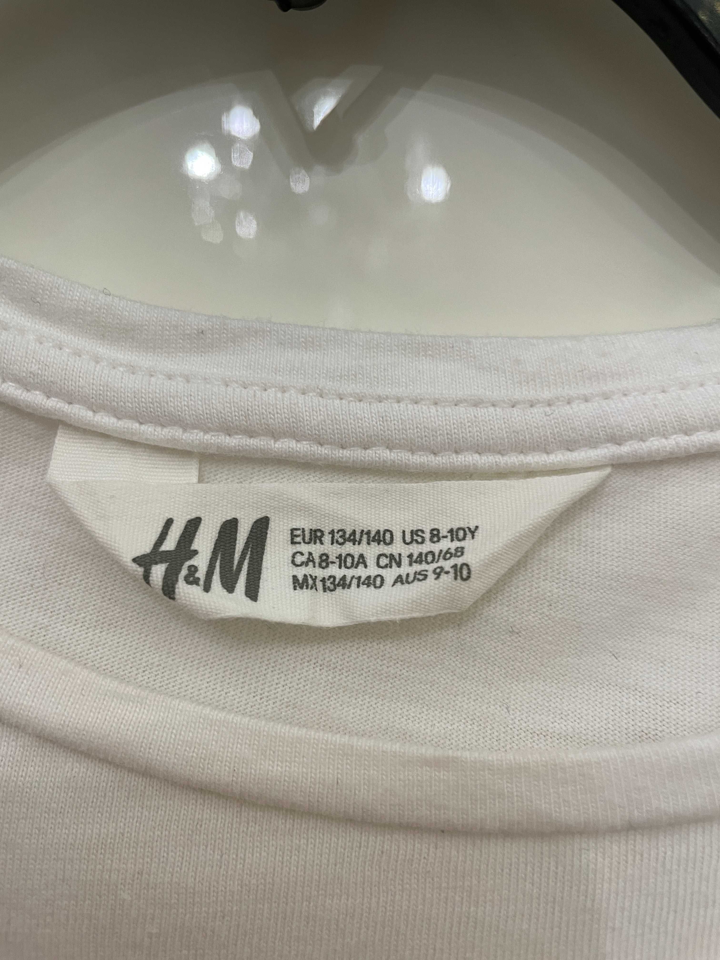 Детская футболка H&M для девочки 8-10 лет. Рост 128