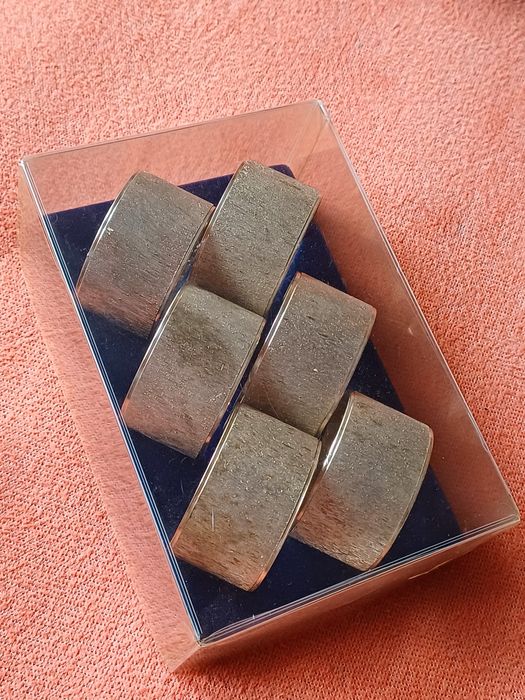 Obrączki, pierścienie na serwetki Vintage, 6 sztuk