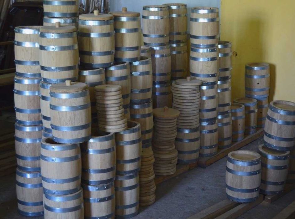 Бочка від 3л і вище, натуральна, екологічна дубова