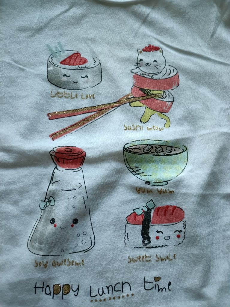 Cool club bluzki t-shirty krótki rękaw mops kuchnia chińska rozm 140