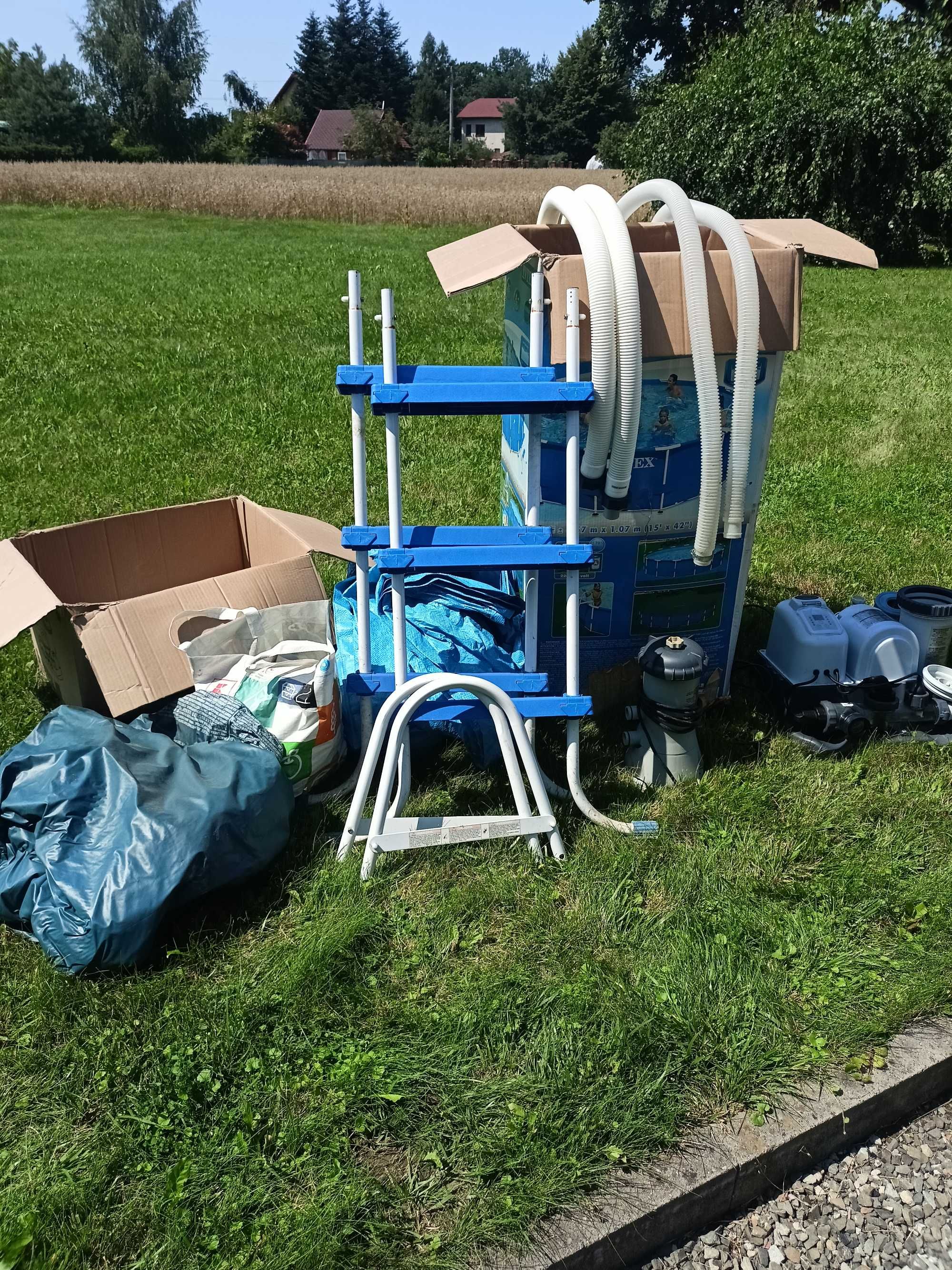 Basen stelażowy INTEX 427 x 107 + GENERATOR CHLORU