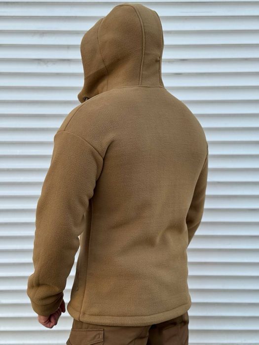 Кофта флісова тактична з капюшоном Грізлі Койот/Олива