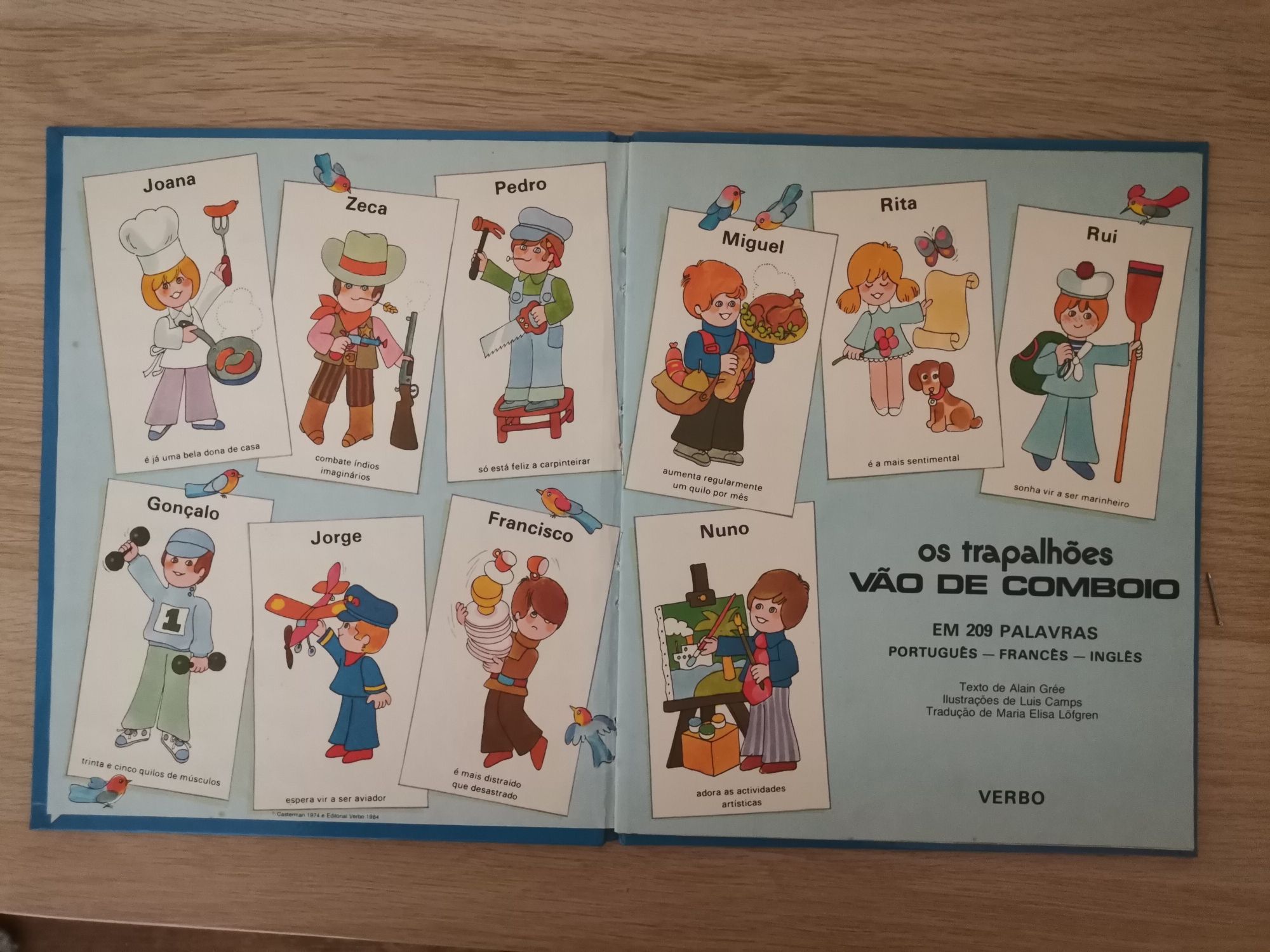 Livro infantil 1984 "Os trapalhões  vão de comboio"de Alain Gree