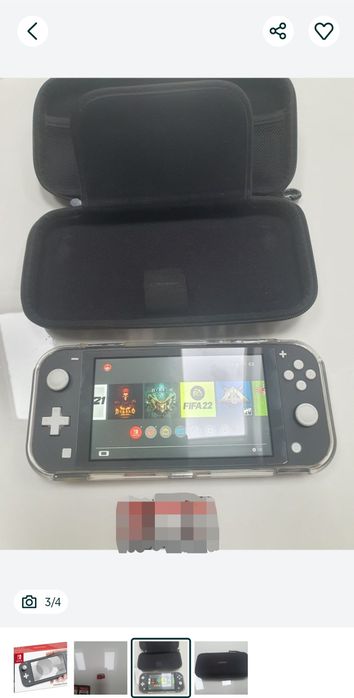 Nintendo switch lite szare w stanie idealnym karta 64G