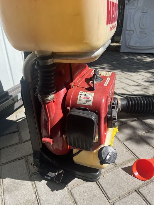 Hecht 459 садовий оприскувач, дуйка для листя, солі, бензиновий