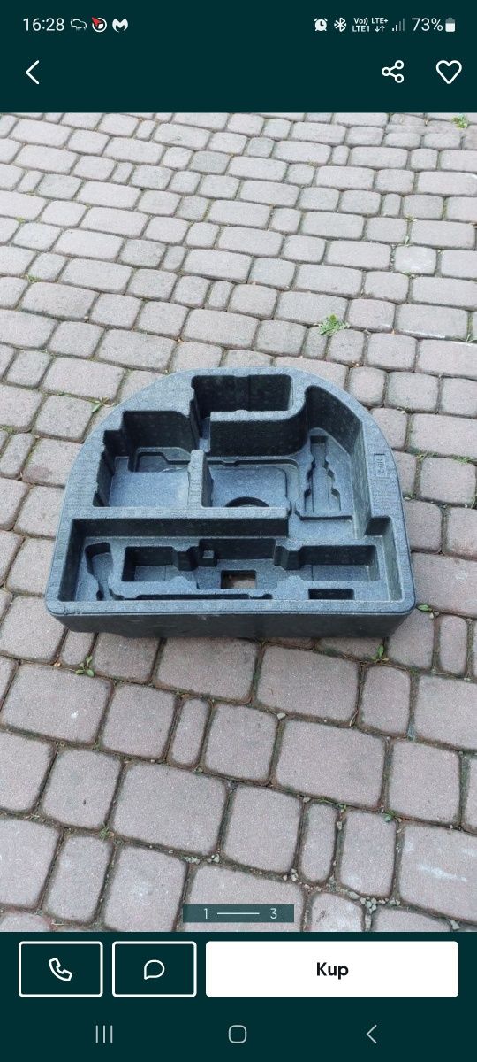 Wypełnienie koła zapasowego styropian Toyota Auris 2
