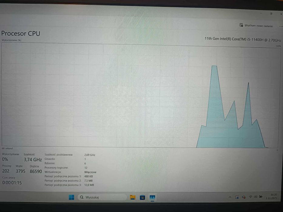MSI Notebook Katana GF66 11UC-865XPL nOS i5-11400H/16GB/512SSD/RTX3050