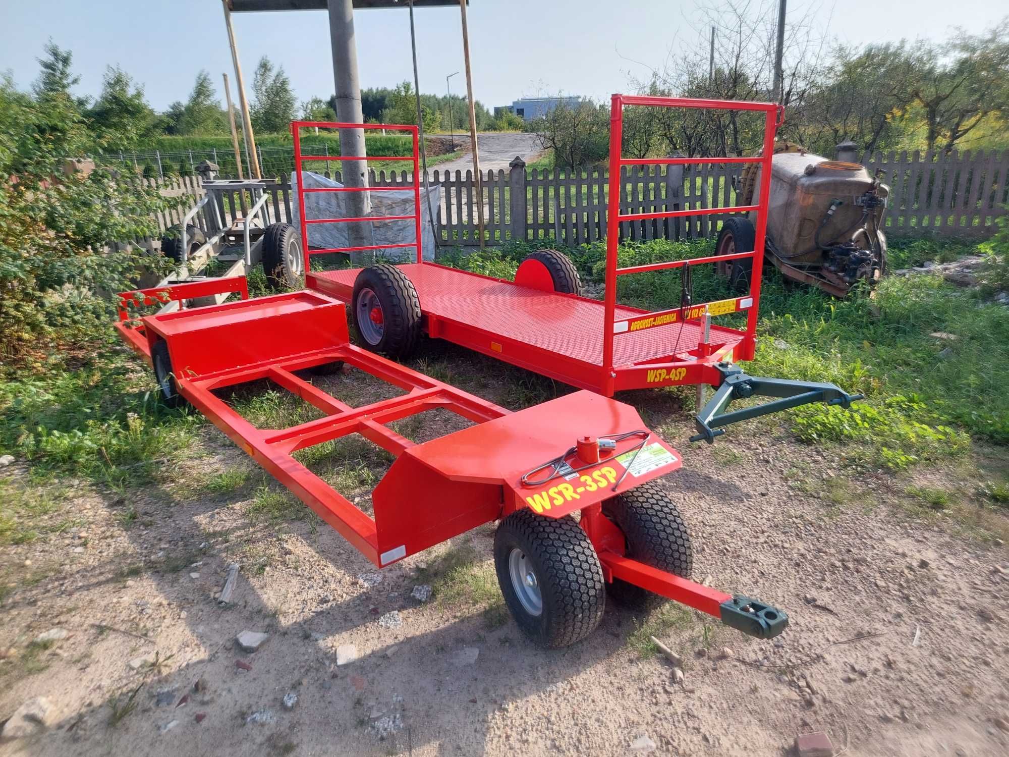 Wózek sadowniczy niskopodwoziowy WSR-3SP przyczepa sadownicza 6 kół