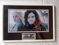 Moldura Série Game of Thrones Daenerys & John Snow com Autógrafos (A4)