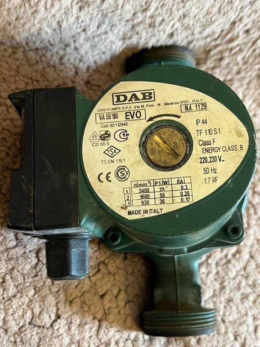 Циркуляционный насос DAB VA 55/180 EVO - DAB PUMPS S.p.A., Италия.