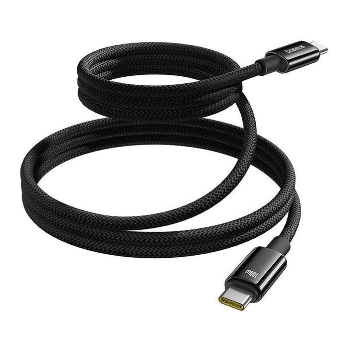 Kabel Usb Baseus Tungsten Gold Usb-C Do Usb-C 100W 1M (Czarny)