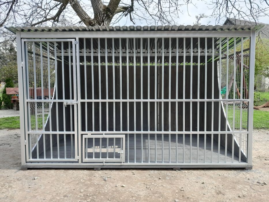 Ocynkowany kojec dla psa klatka box nowoczesne boki 3x2