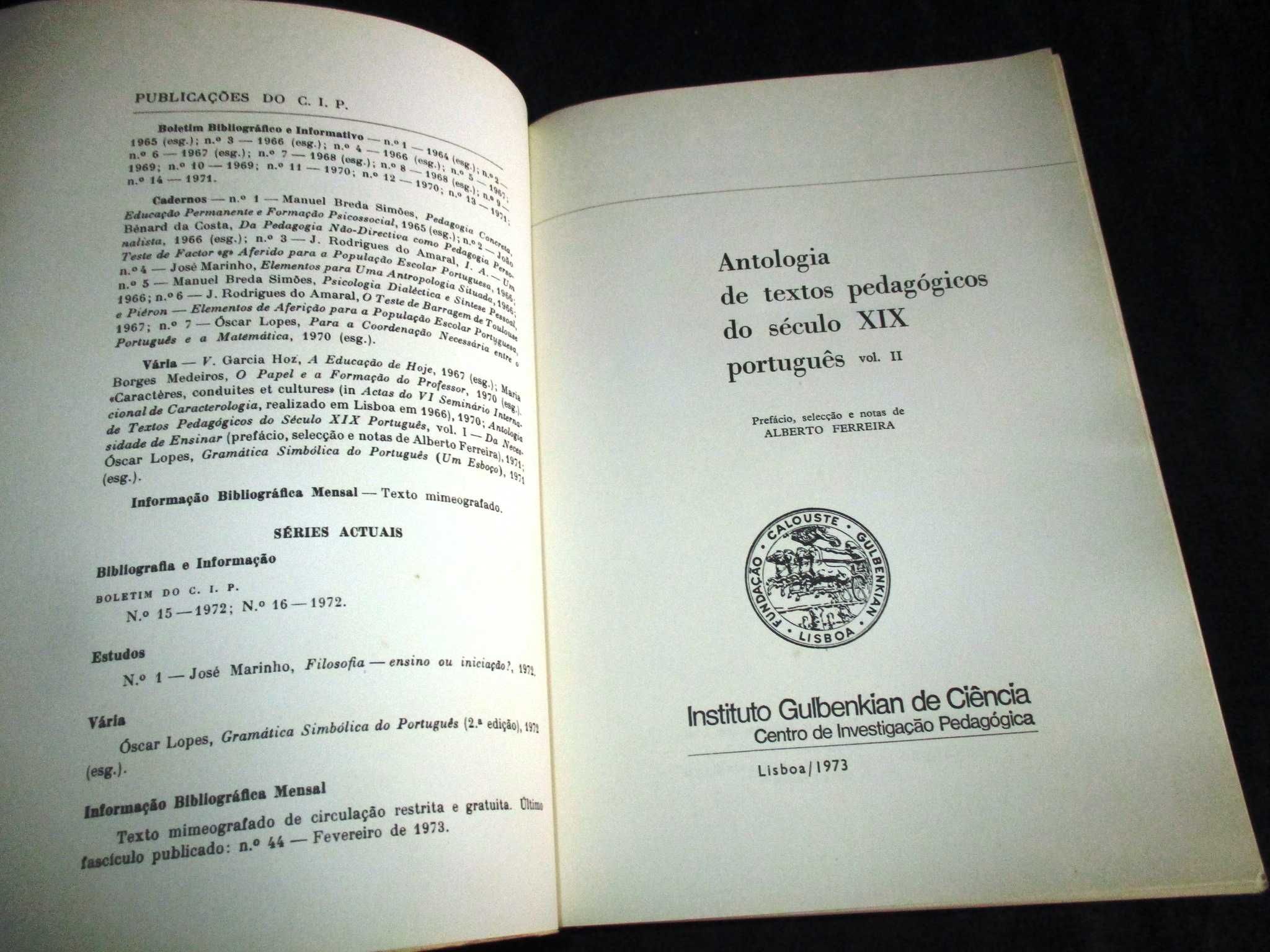 Livros Antologia de Textos Pedagógicos do Século XIX português