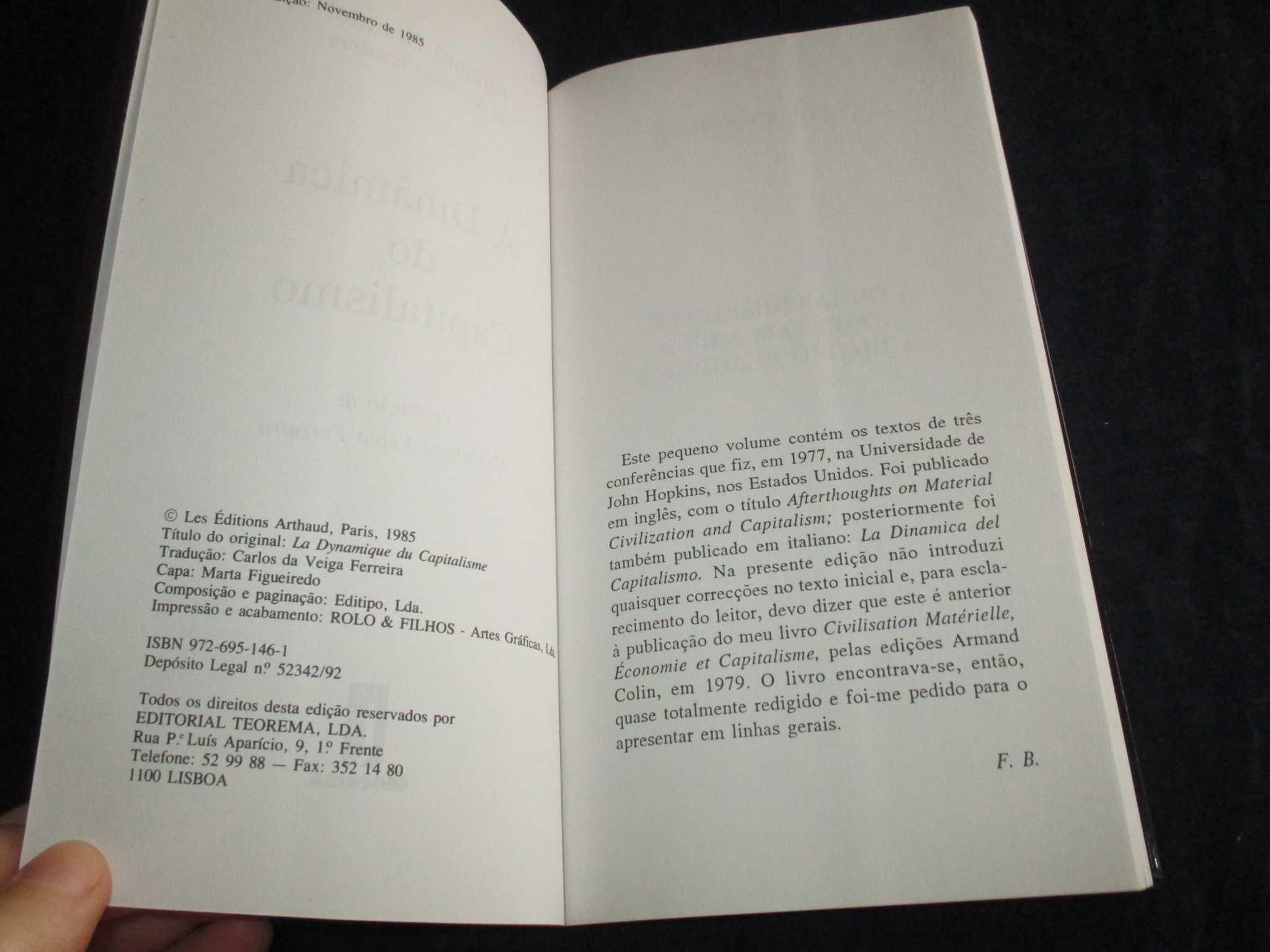 Livro A Dinâmica do Capitalismo Fernand Braudel