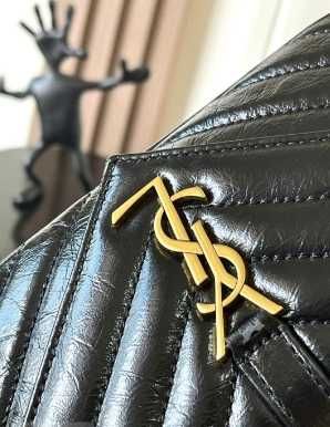 Saint Laurent College Shoulder BagMatelasse Monogram Large Black