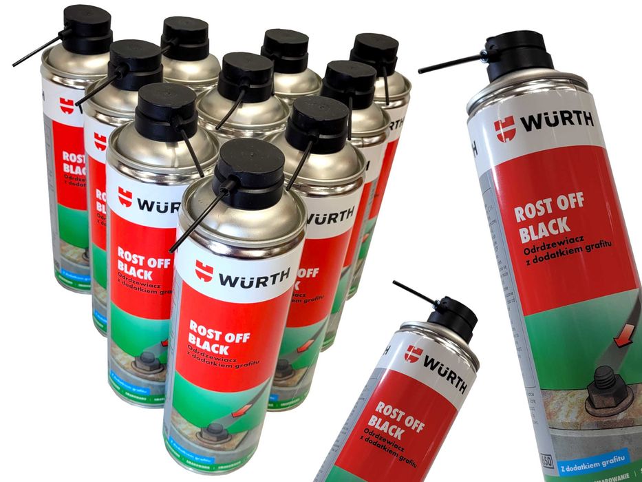 Wurth odrdzewiacz z grafitem Niemiecki do rdzy środek Rost off Black