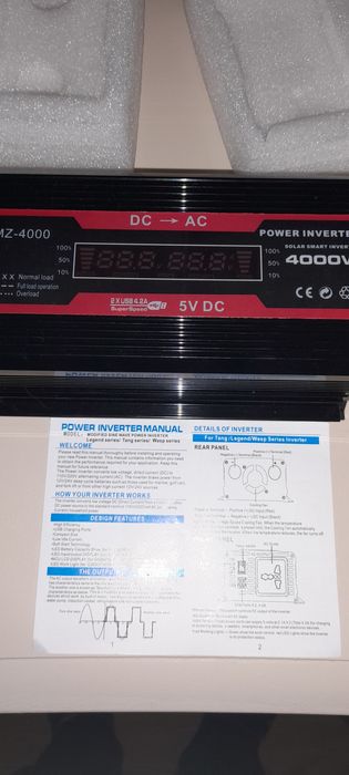Перетворювач напруги Інвертор CMZ-4000 (12V-220V) Автомобільний перетв