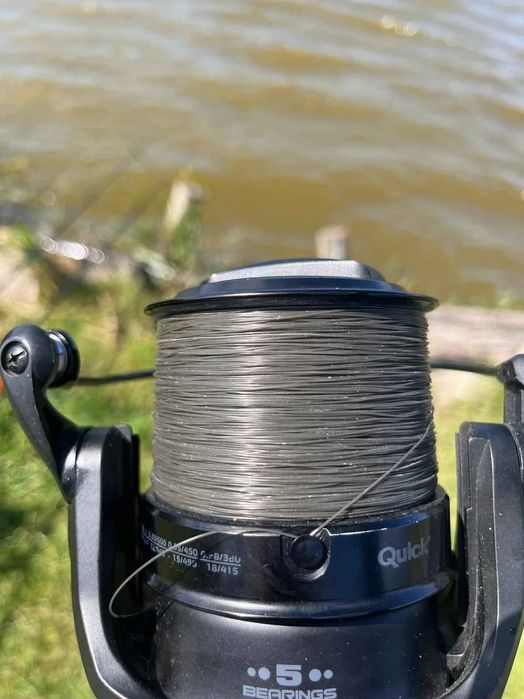 Zestaw karpiowy wędka + kołowrotek z żyłką