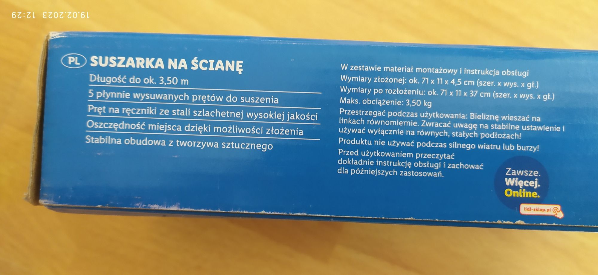 Suszarka na ścianę