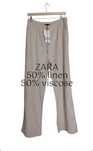 Zara świetne nowe spodnie L 50% len 50% wiskoza