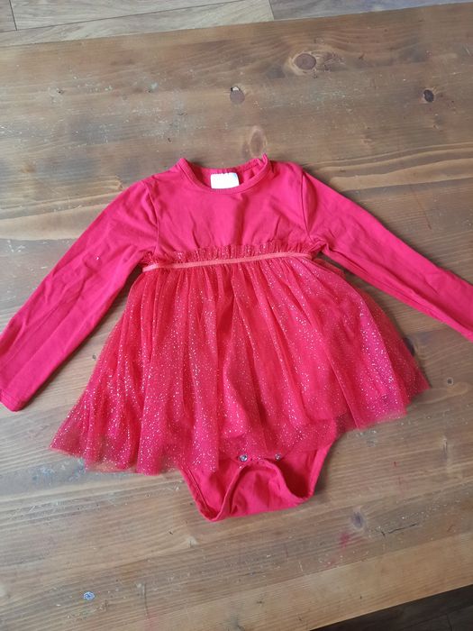 Czerwone, świąteczne body So Cute rozmiar 86/92