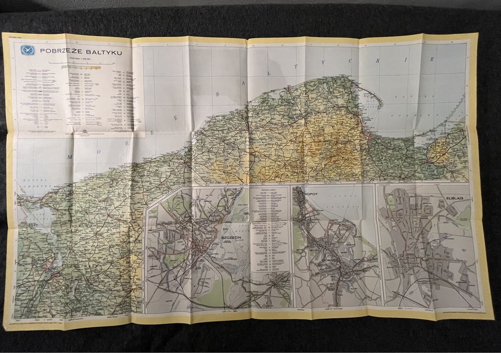 Pobrzeże Bałtyku mapa 1967r.