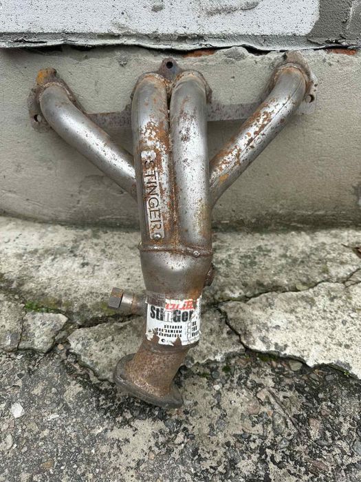 Выпускной коллектор, вставка коталезатора  Stinger 4-1 на ваз 8клап