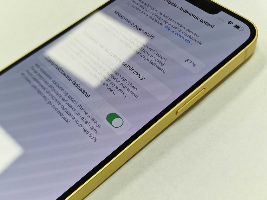 Iphone 14 Plus 128GB/ A2886/ Yellow/ BAT 87%/ Grade A- + ładowarka