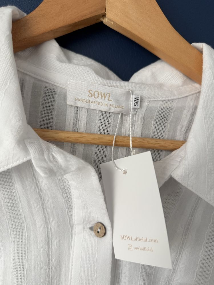 Sowl koszula limitowana S/M oversize z lekkiej GOTS bawełny