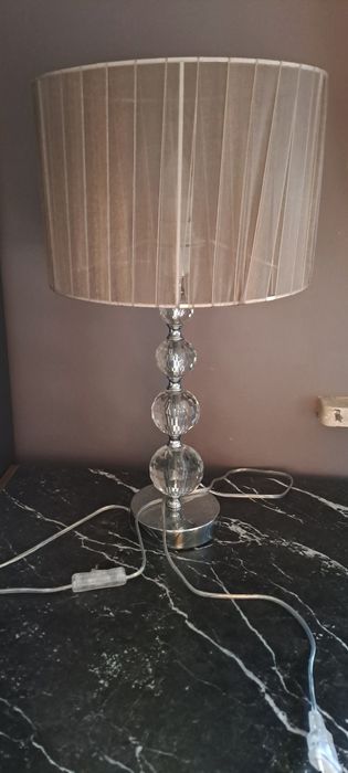 Lampka nocna z kryształową podstawą w stylu Glamour 40 W