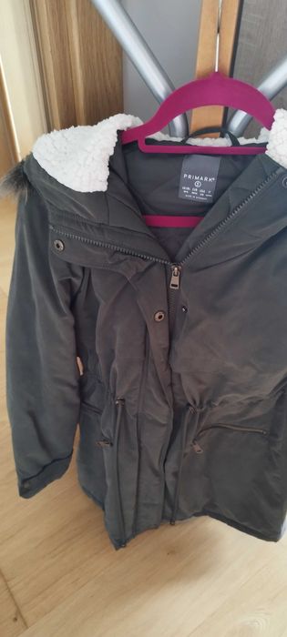 Kurtka parka zielona ocieplana 36