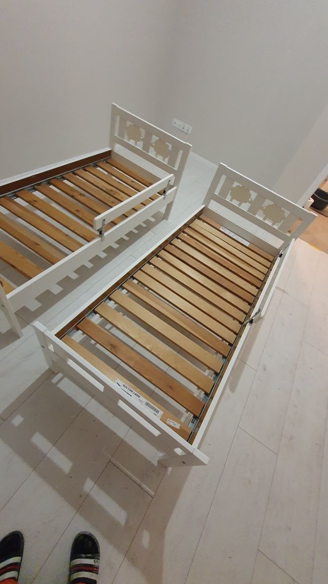 Łóżko łóżeczko dziecięce 70x160 ikea kritter poręcz białe