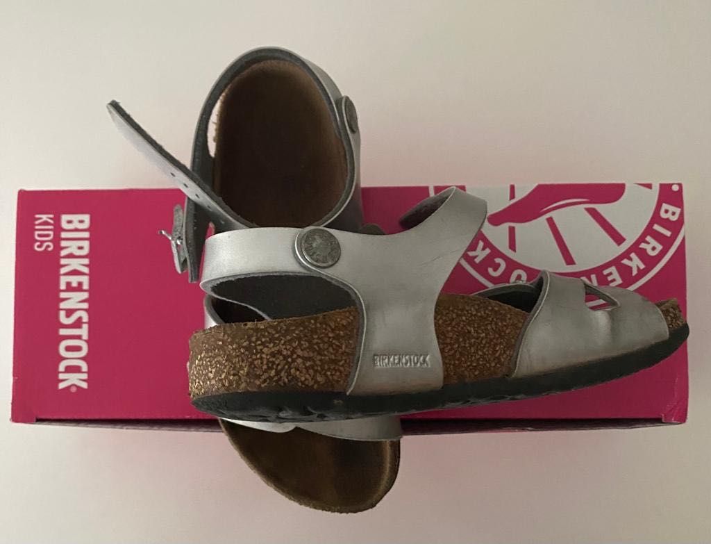 Sandálias Birkenstock Criança Prateadas, Tamanho 29