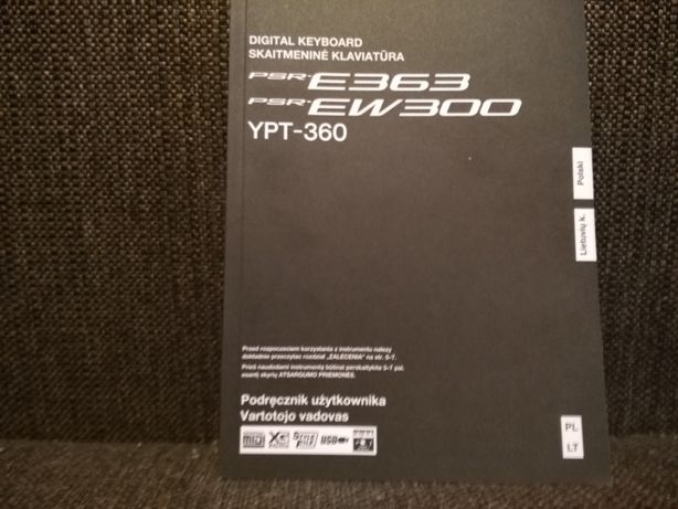 Instrukcja obsługi Yamaha PSR-E363 EW300 YPT-360
