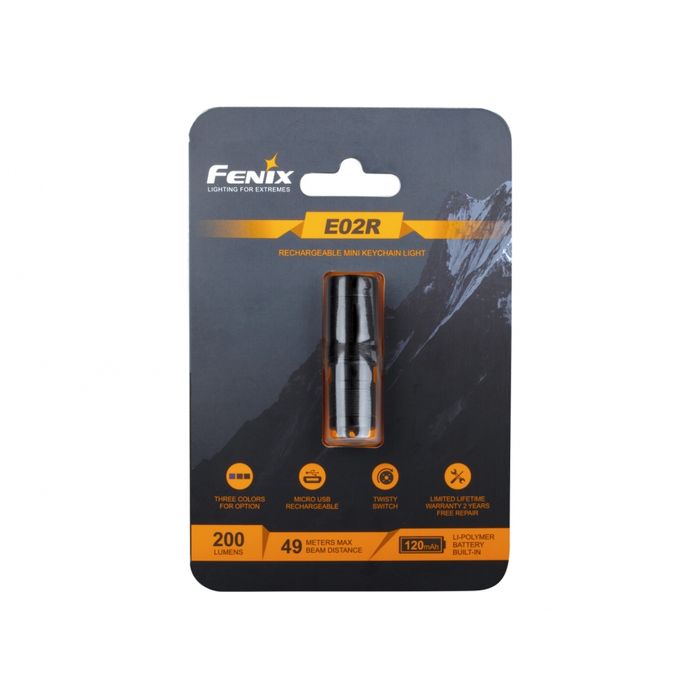 FENIX E02R Latarka Brelok 15g LED/USB IP68