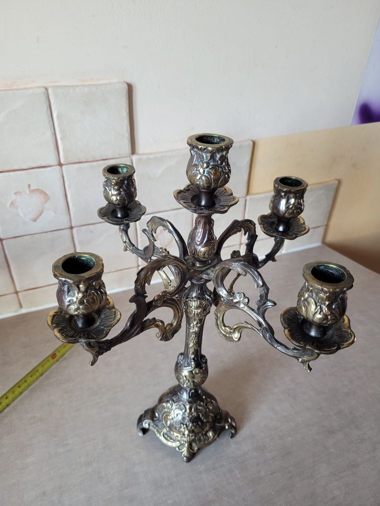 Świecznik metalowy Vintage