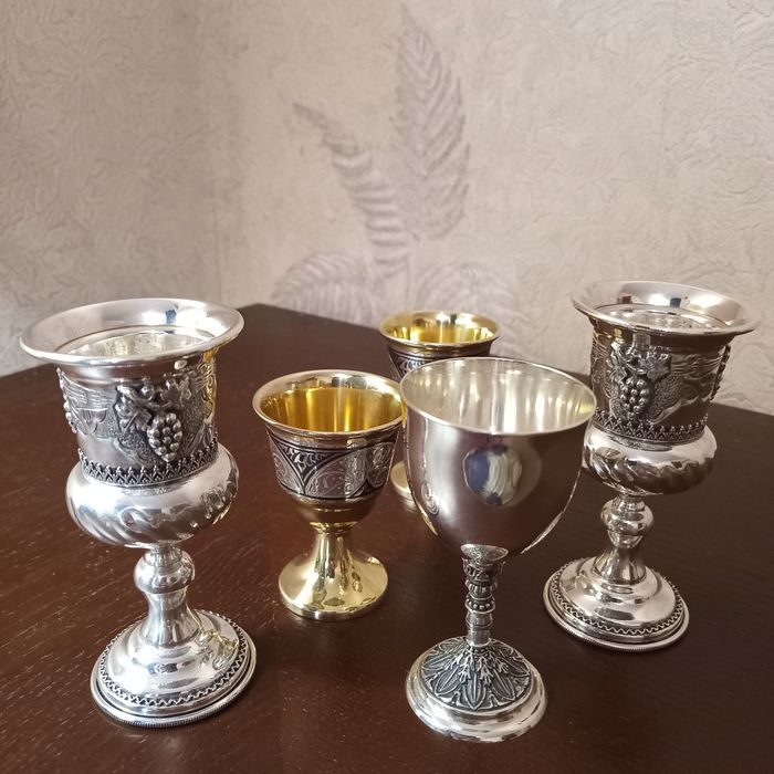 Серебряные рюмки,кувшин 925 и 875 пробы