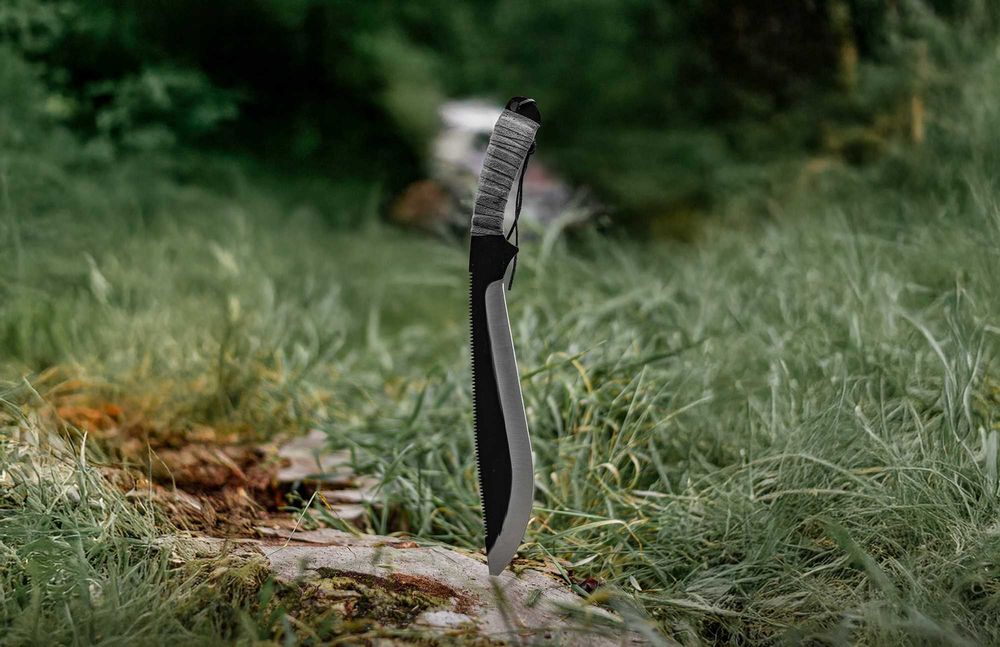 Duży Nóż Wojskowy Maczeta Taktyczny Survivalowy Bushcraft Piła Prezent