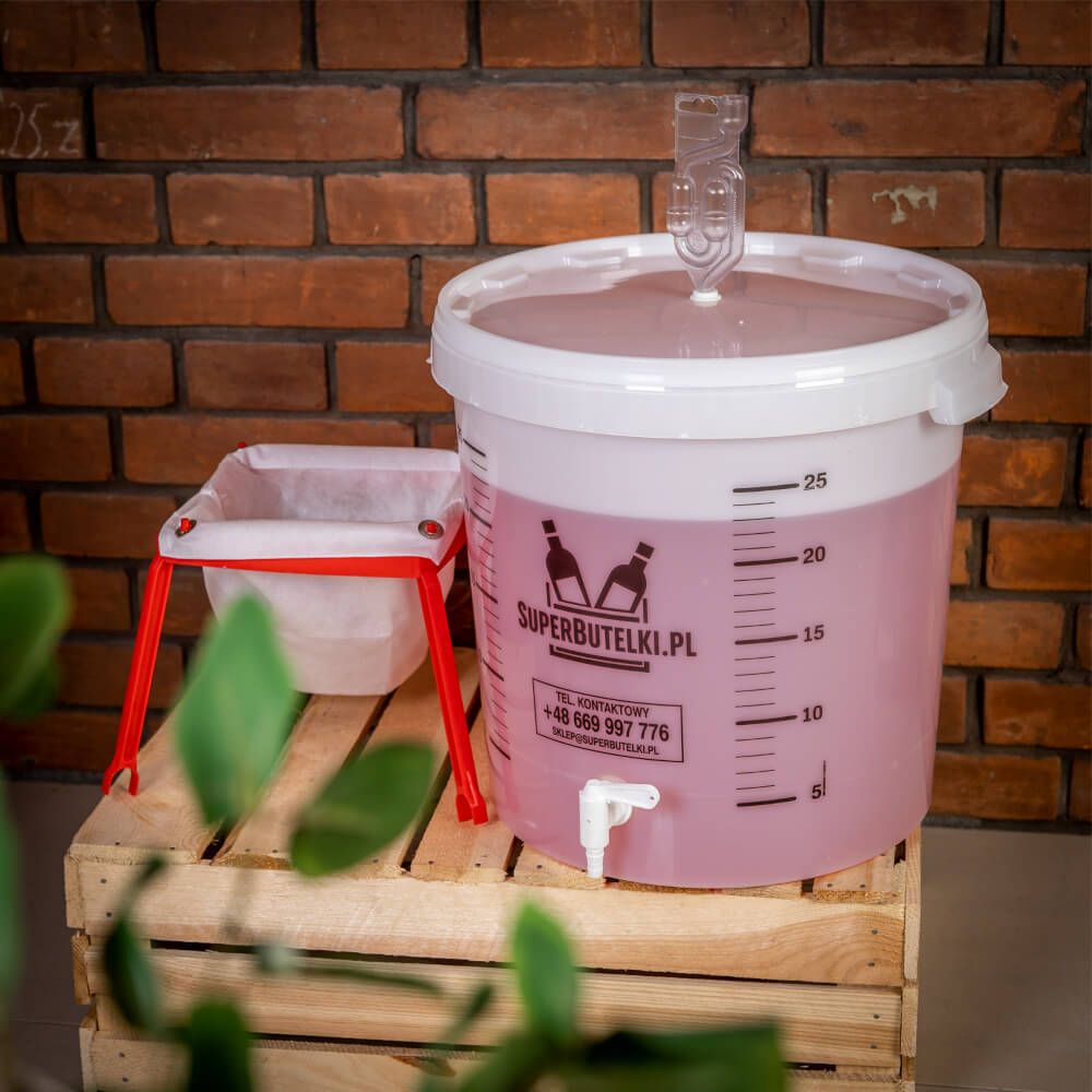 Pojemnik fermentacyjny - 30l - z rurką fermentacyjną + kranik