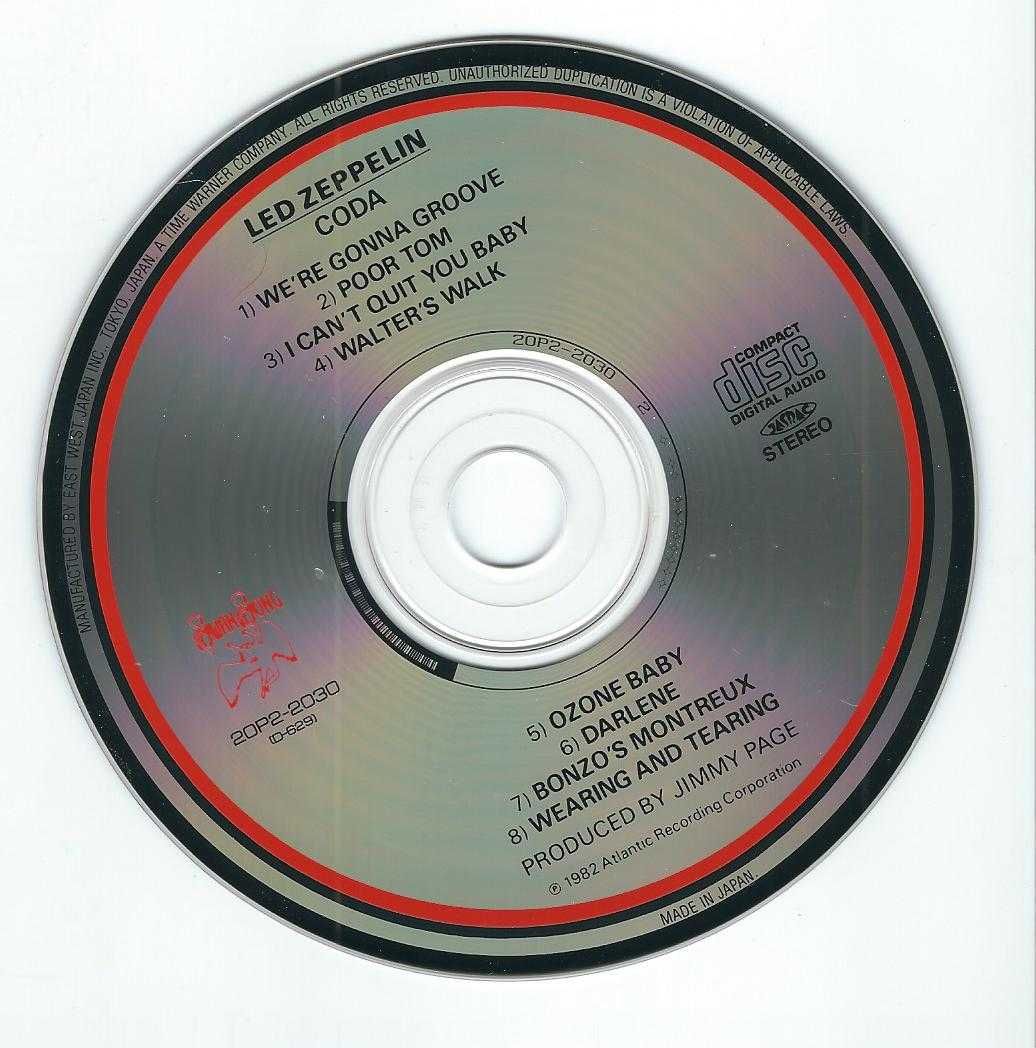 CD Led Zeppelin - Coda (Japan 1988)