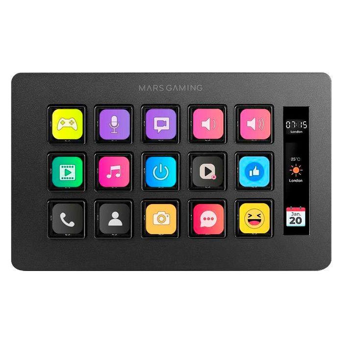 Control Deck Mars Gaming MSD-ONE Slim Preto