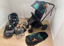 Cybex Priam Birds of Paradise 3w1 – Cloud Q + baza Isofix + śpiwór + a