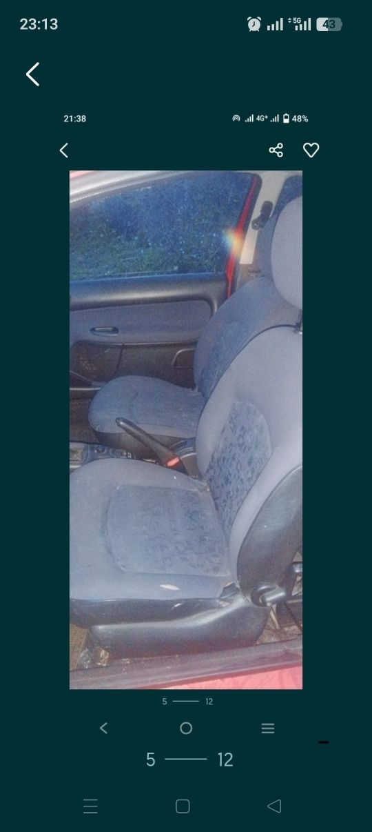Peugeot 206 1.1 gasolina so peças