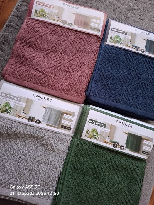 Komplety ręczników smuke różowym i szary