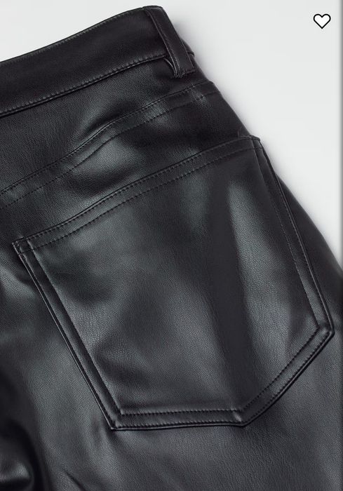 H&M p 38/40 жіночі штани брюки рівного крою зі штучної шкіри